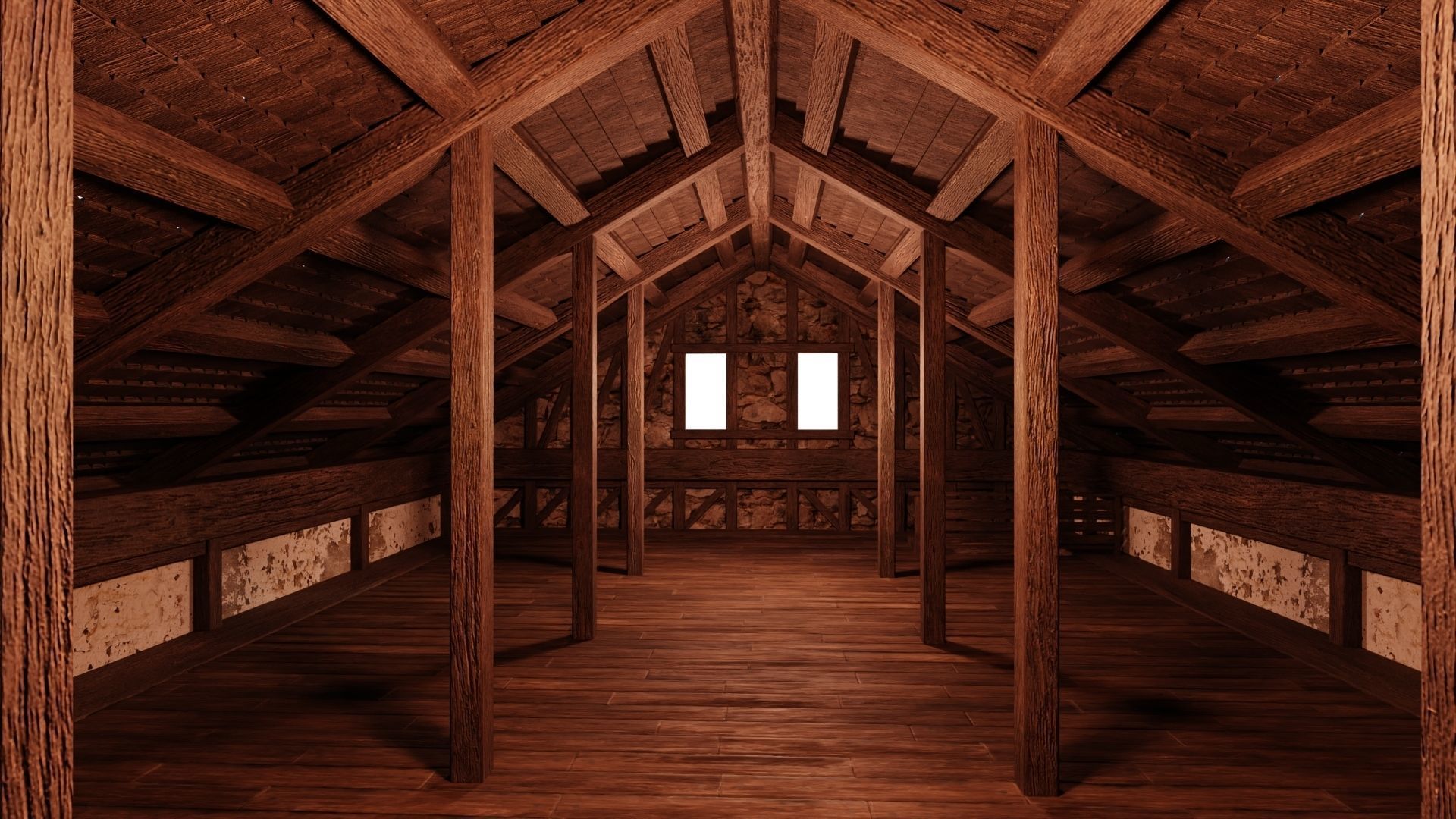 4 Old Medieval Building House Pack 4K Tex GameReady 49 to 52 Low-poly 3D model_21