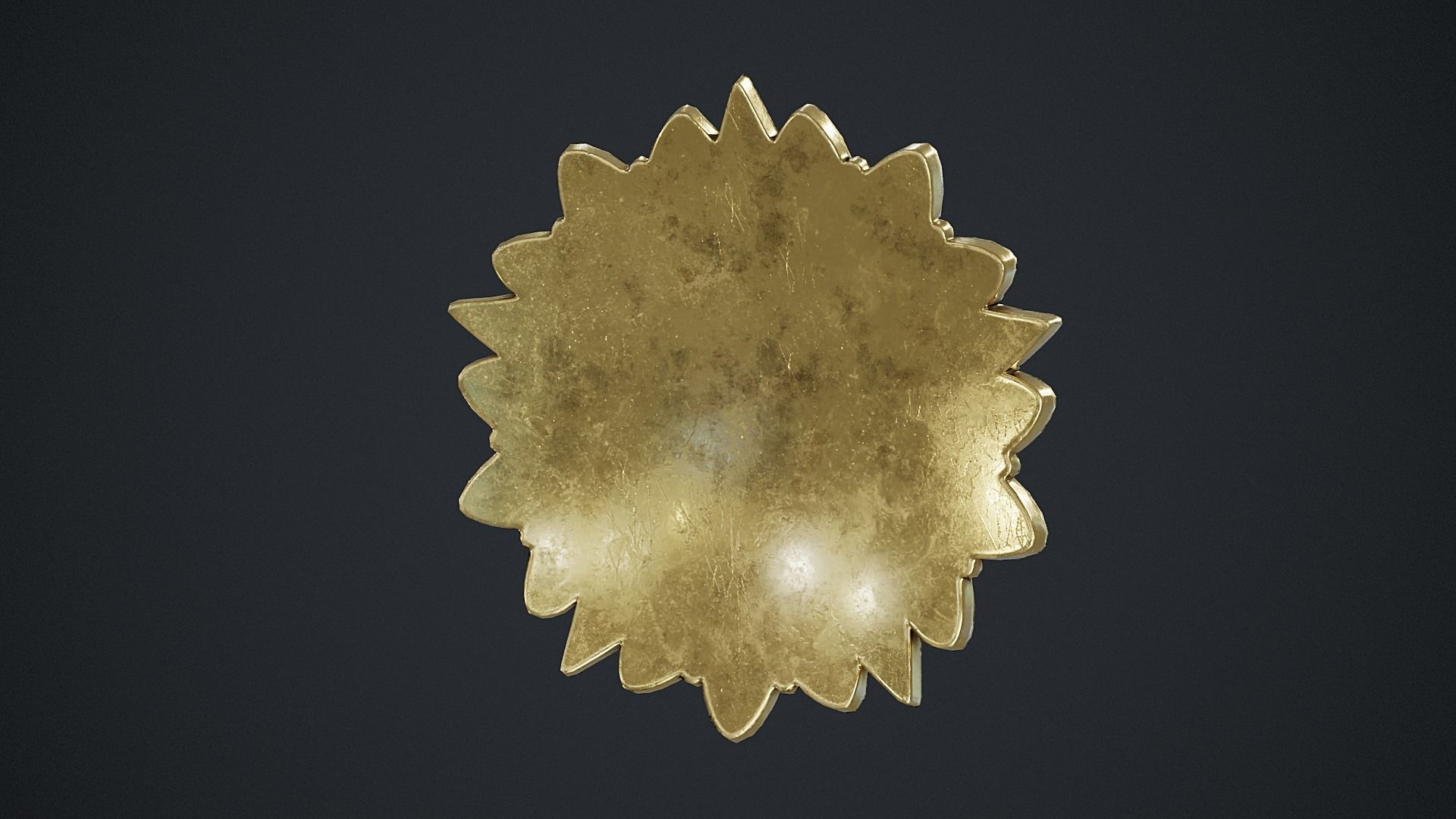 Army Staff Badge Low-poly 3D model_2