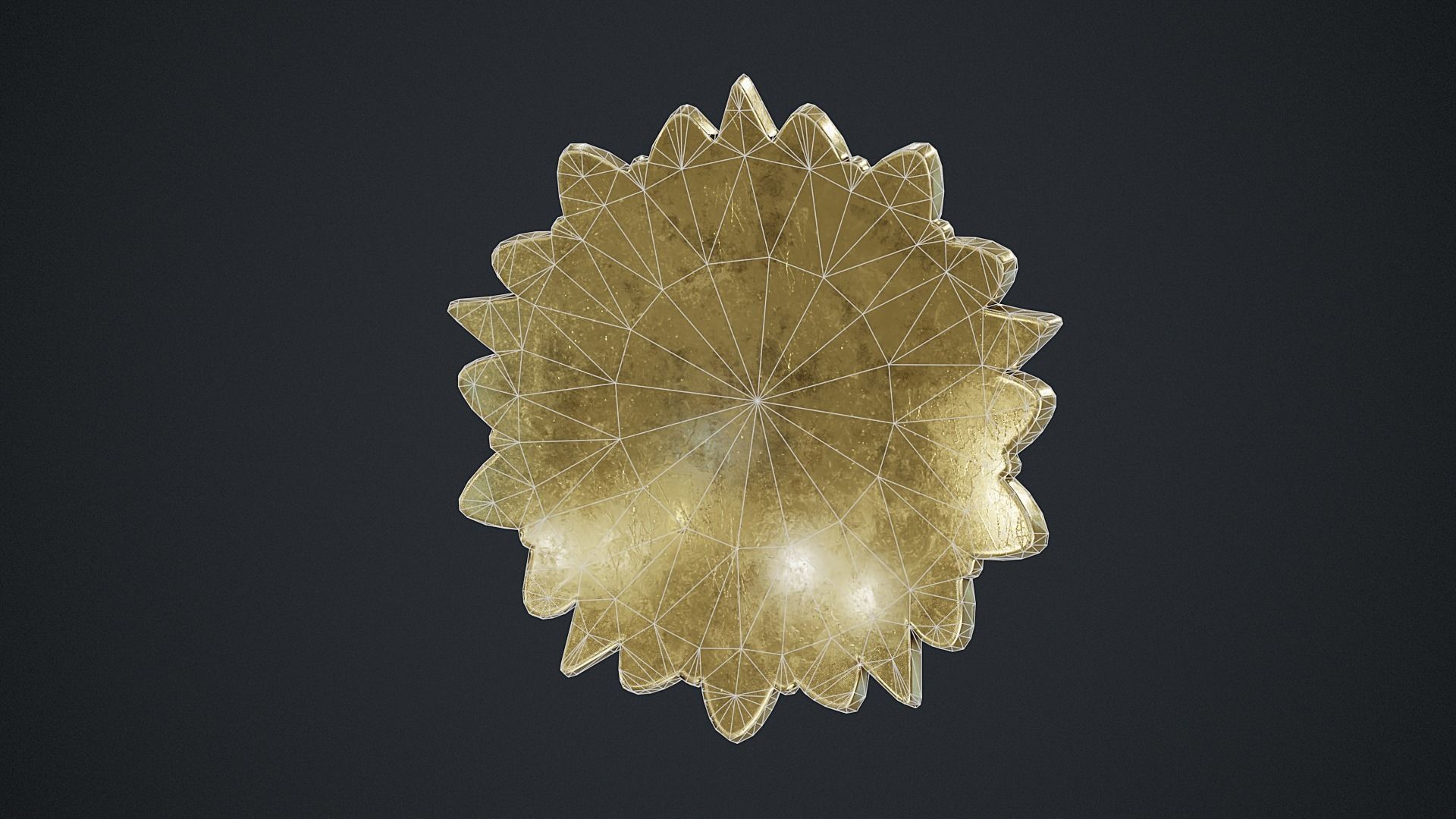 Army Staff Badge Low-poly 3D model_4