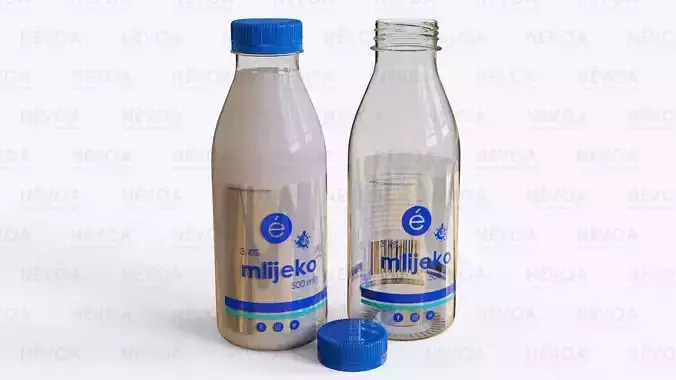 Milk bottle - Classic G series 500 ml 3D model
