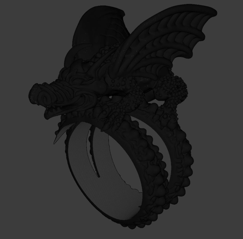 Dragon Ring - The Sorcerers Apprentice 3D print model_7