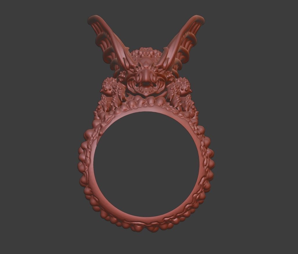 Dragon Ring - The Sorcerers Apprentice 3D print model_3