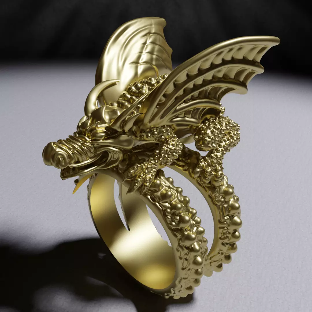 Dragon Ring - The Sorcerers Apprentice 3D print model_0