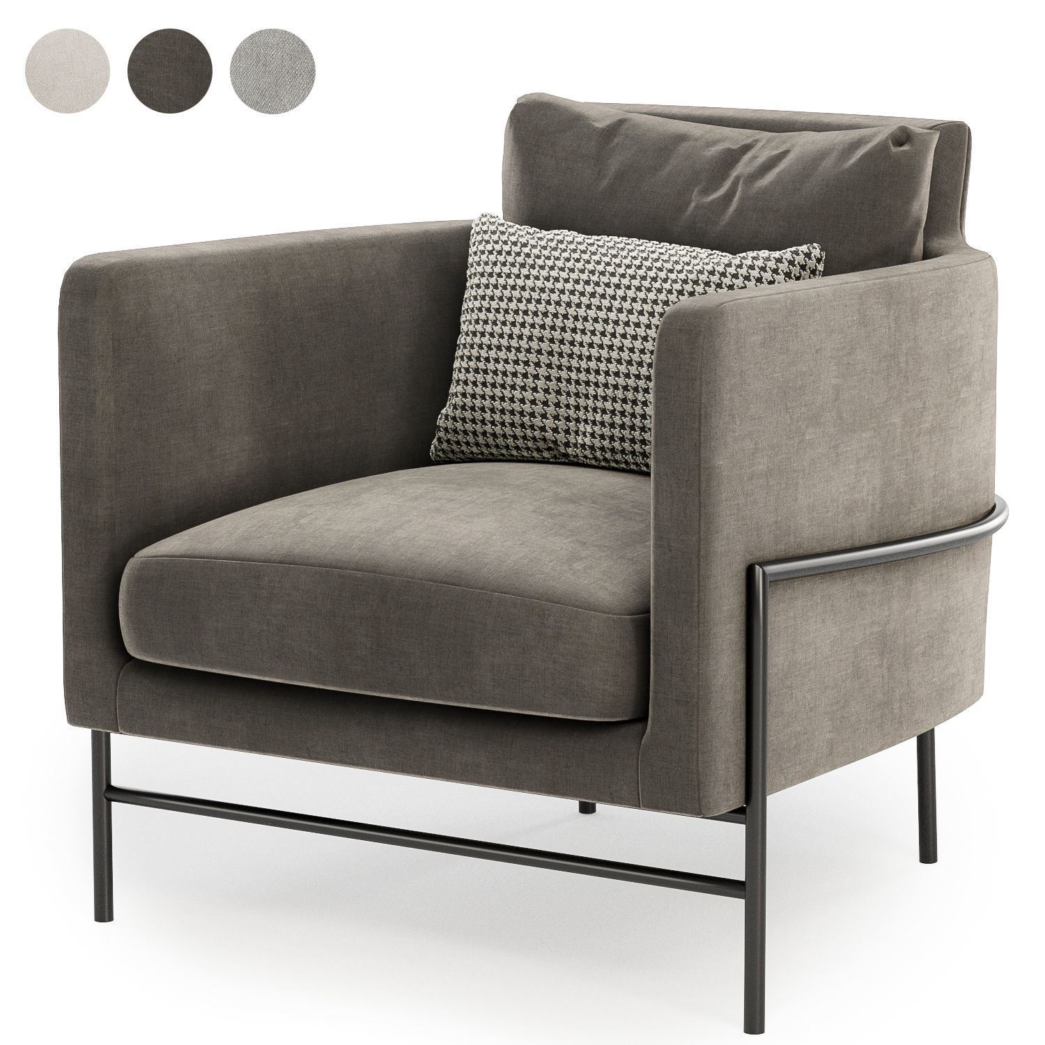 Aerin arm chair 3D model_1