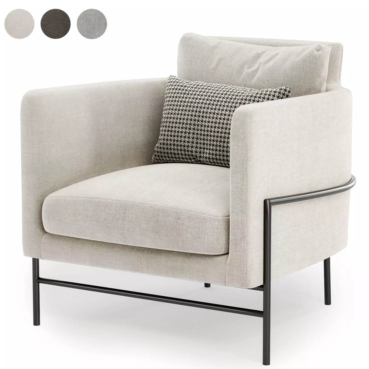Aerin arm chair 3D model_0