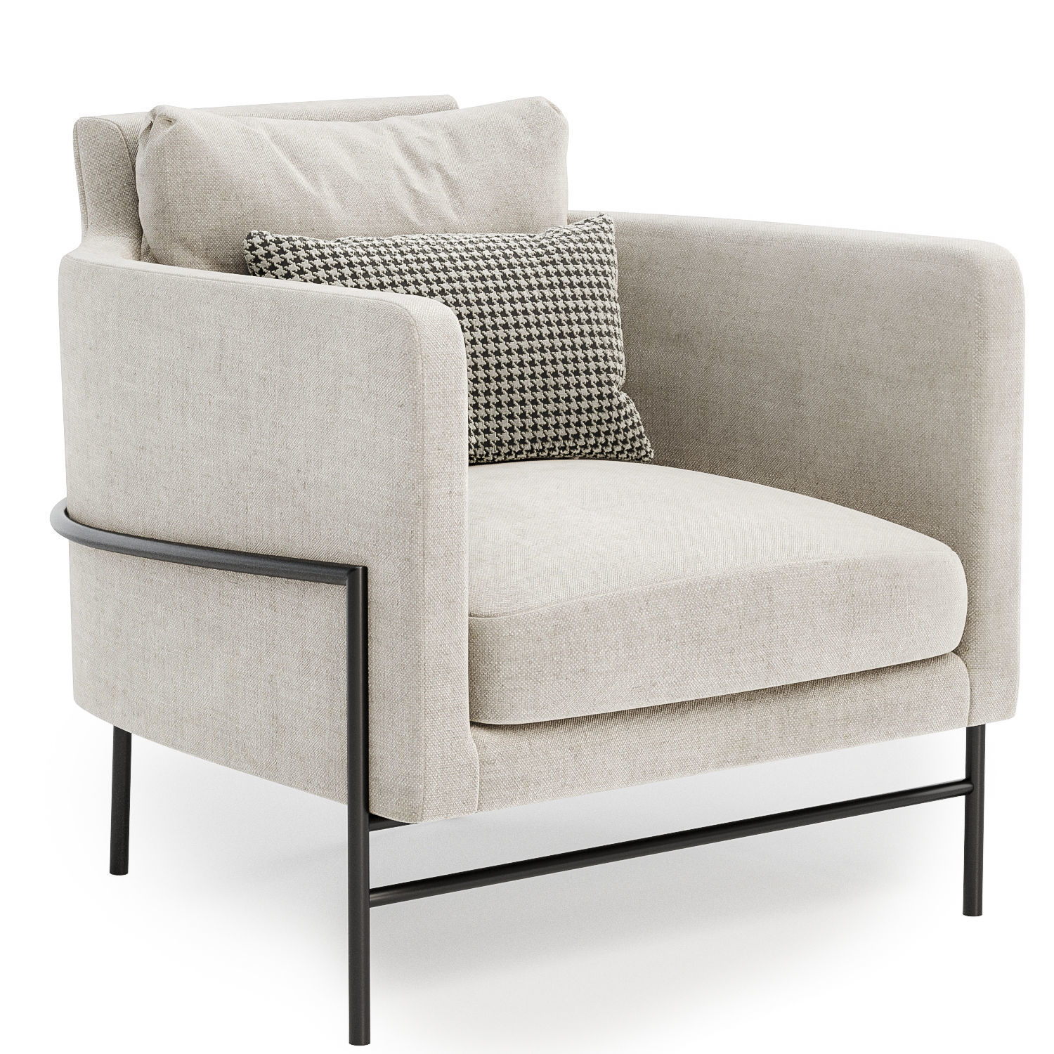 Aerin arm chair 3D model_3