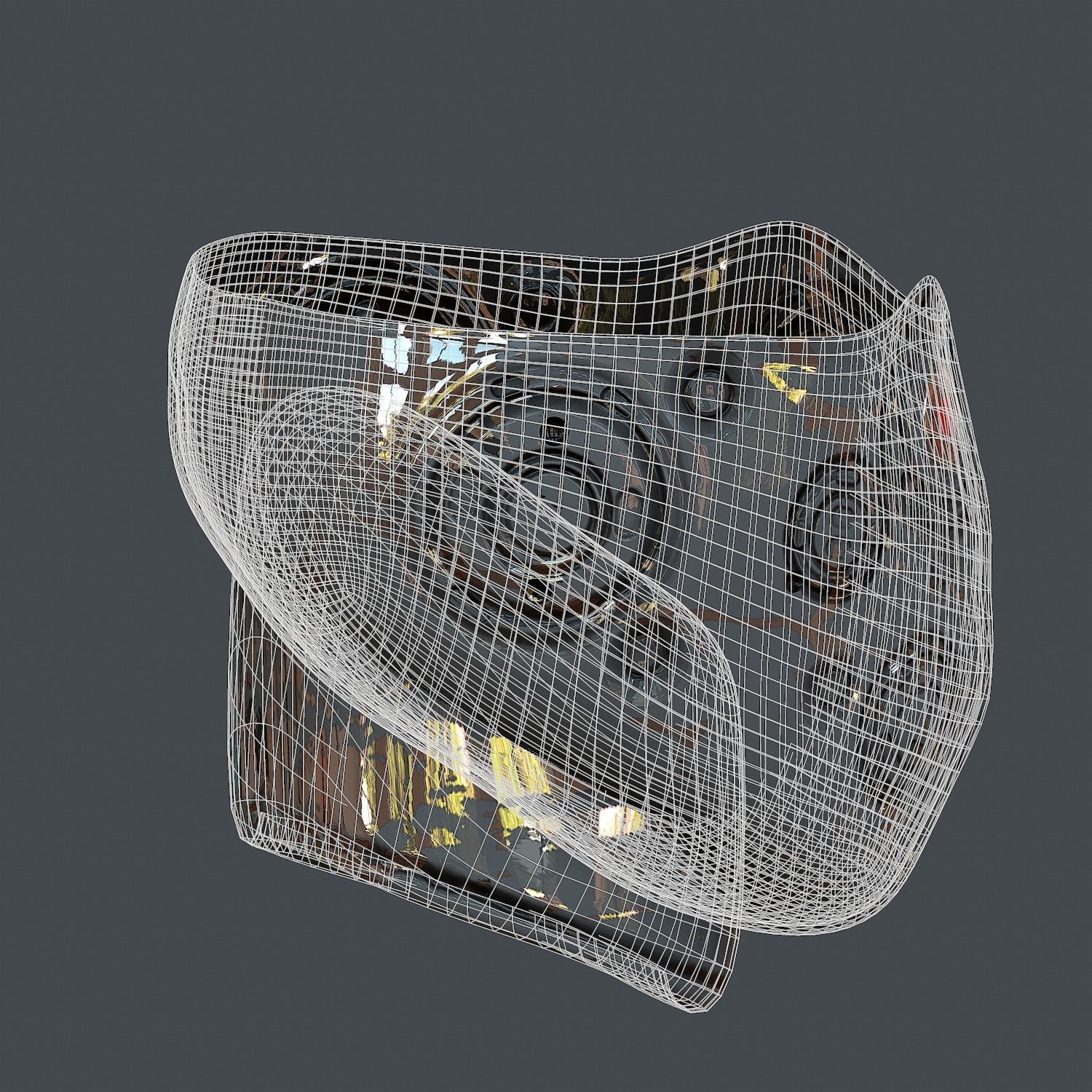 Gas mask helmet 3d model scifi Low-poly Low-poly 3D model Low-poly 3D model_6