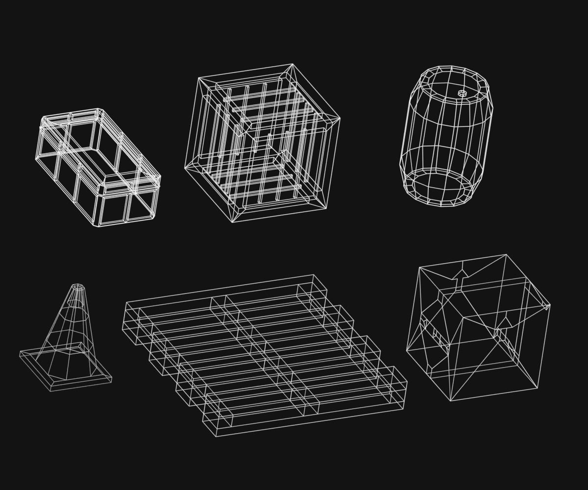 Low poly vehicles and props Free low-poly 3D model_20