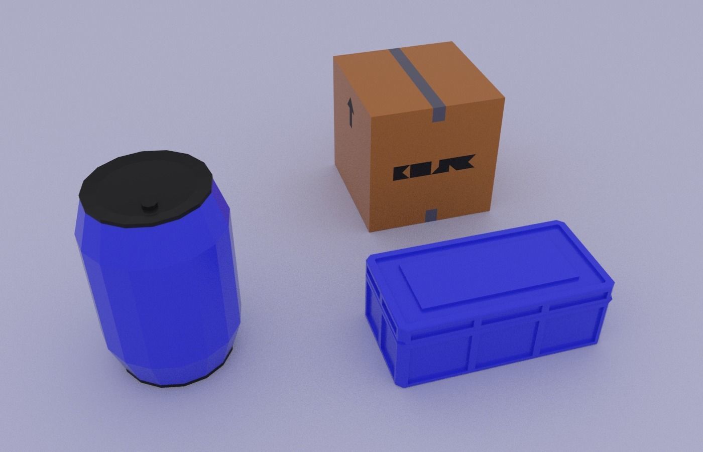 Low poly vehicles and props Free low-poly 3D model_2