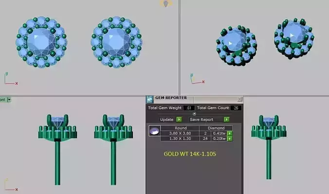 stud earring jackets halo set diamonds