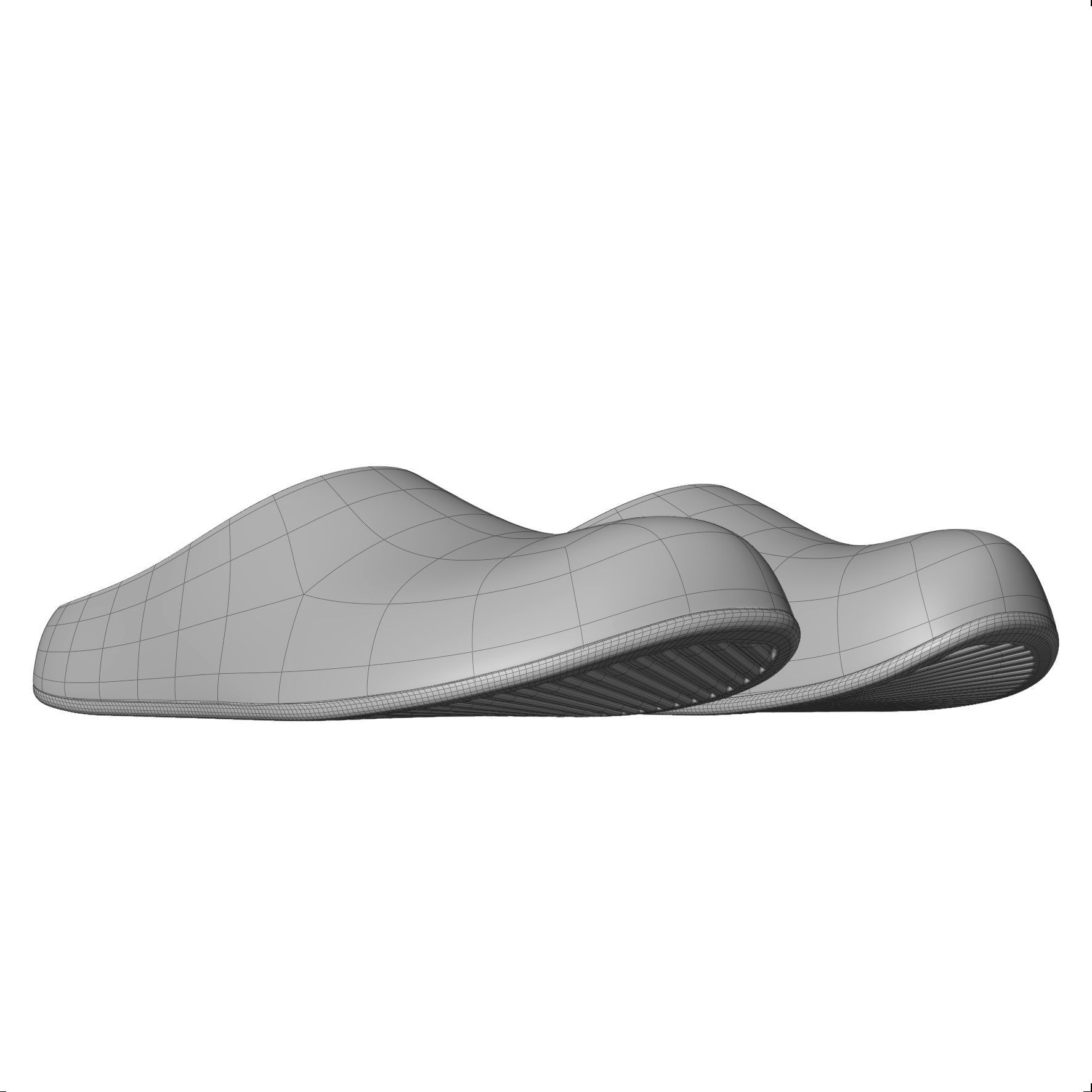 Balenciaga Pool Closed Slide 3D model_1