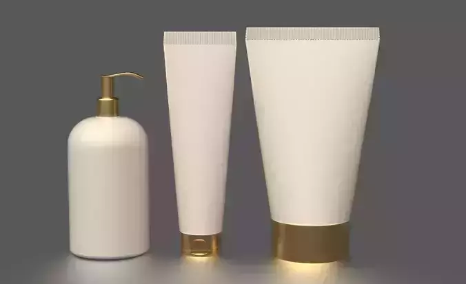Cans For Cosmetics Low-poly 3D model