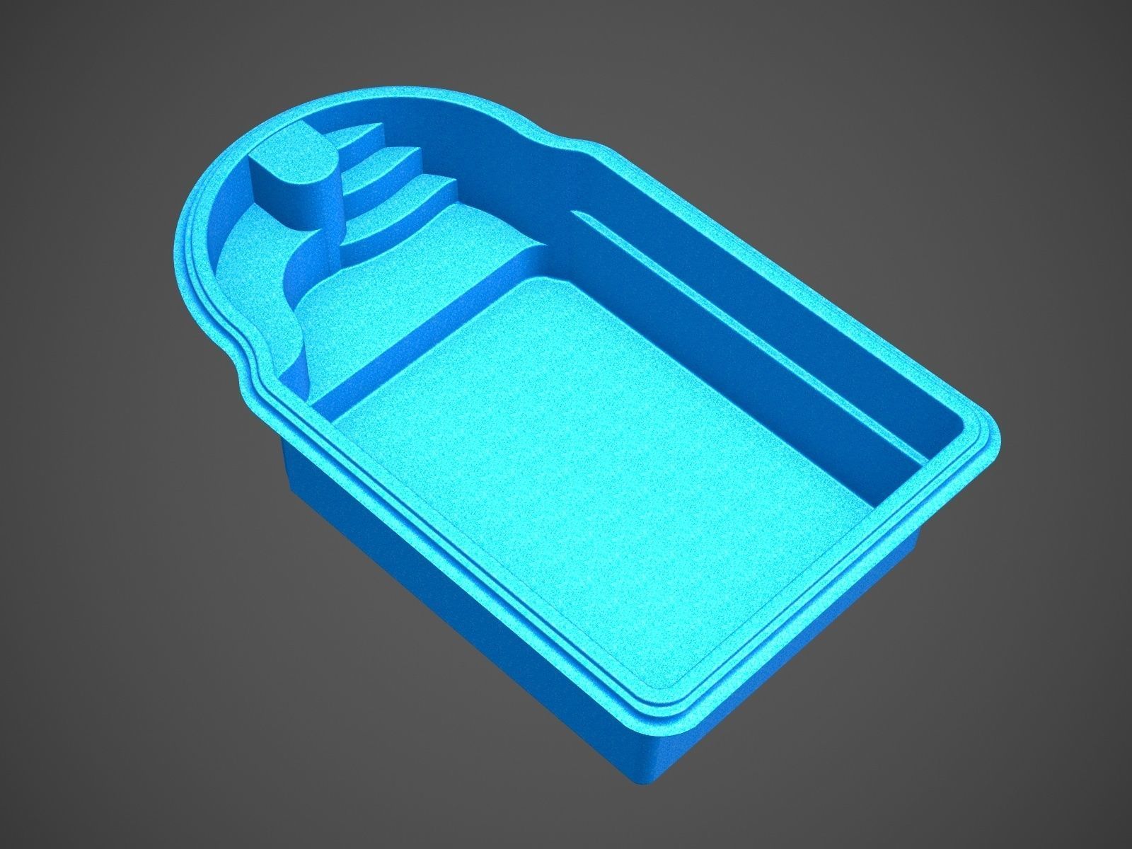 Mustang swimming pool 3D model_5