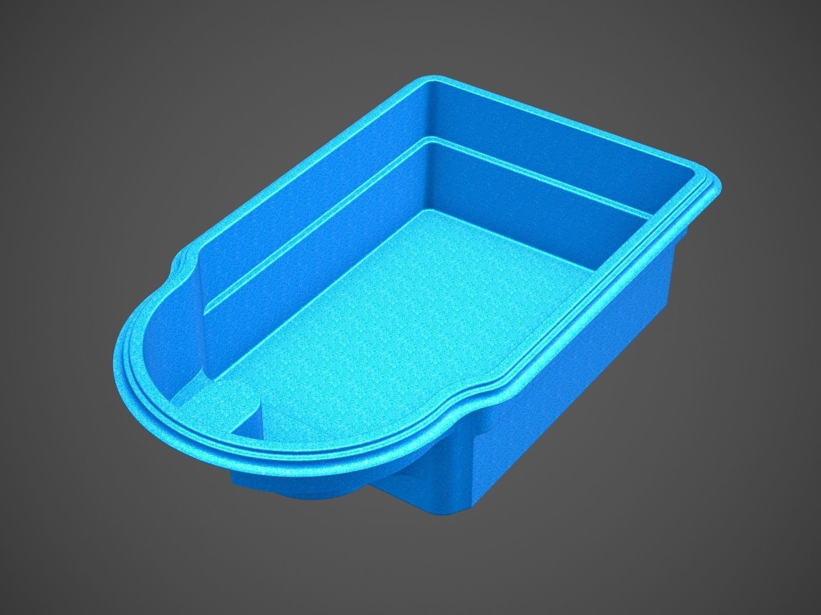 Mustang swimming pool 3D model_8