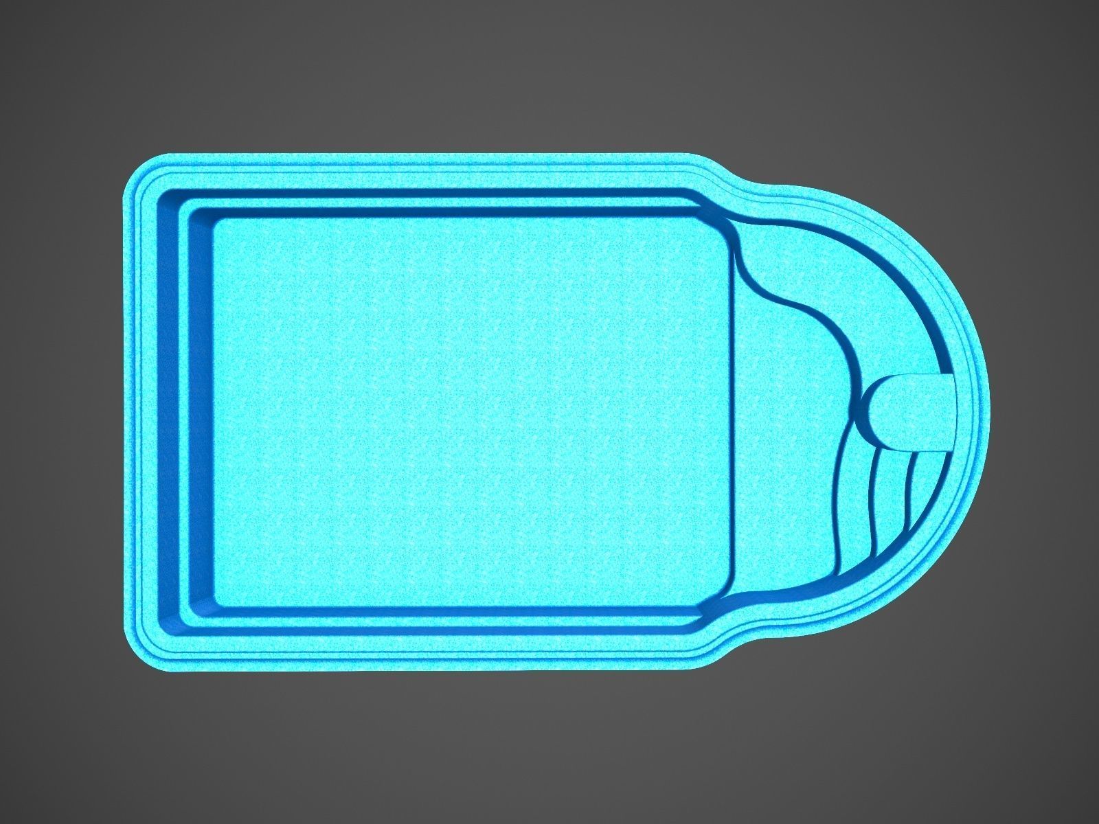 Mustang swimming pool 3D model_7