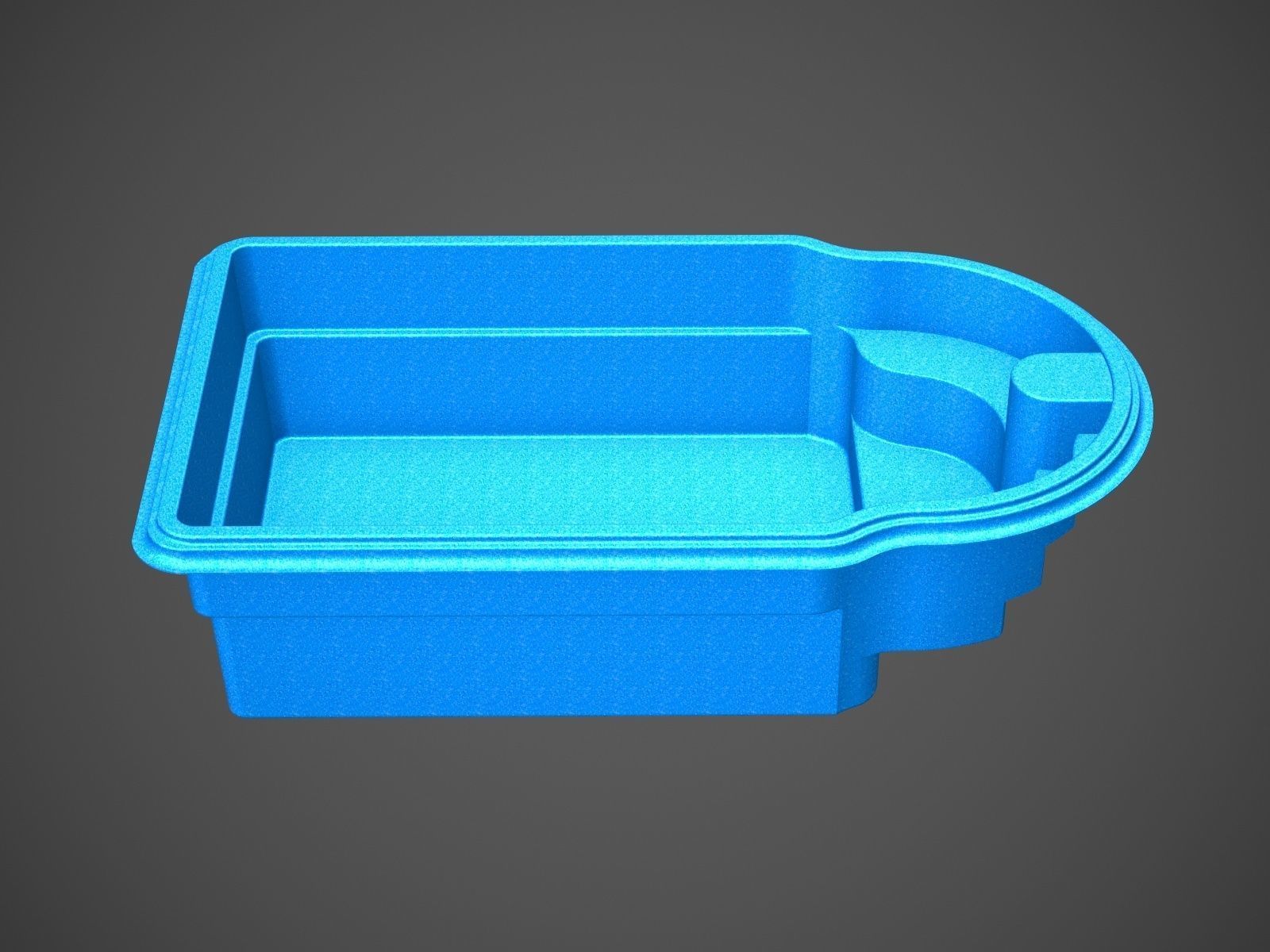 Mustang swimming pool 3D model_6