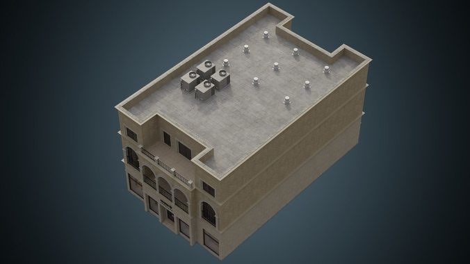 Building 26  Low-poly 3D model 3