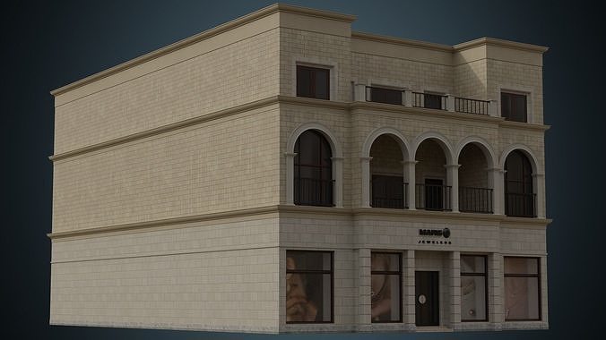 Building 26  Low-poly 3D model 4