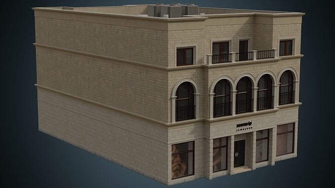 Building 26  Low-poly 3D model 2