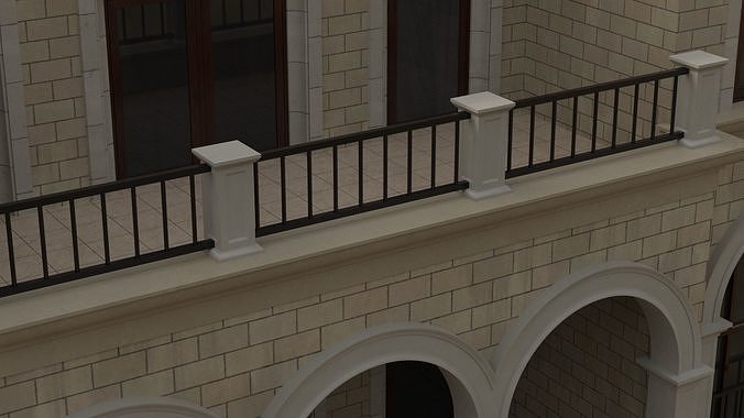 Building 26  Low-poly 3D model 7