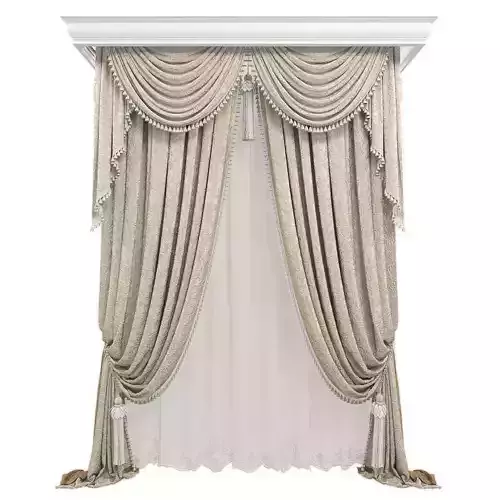 Curtains558 curtain Low-poly 3D model