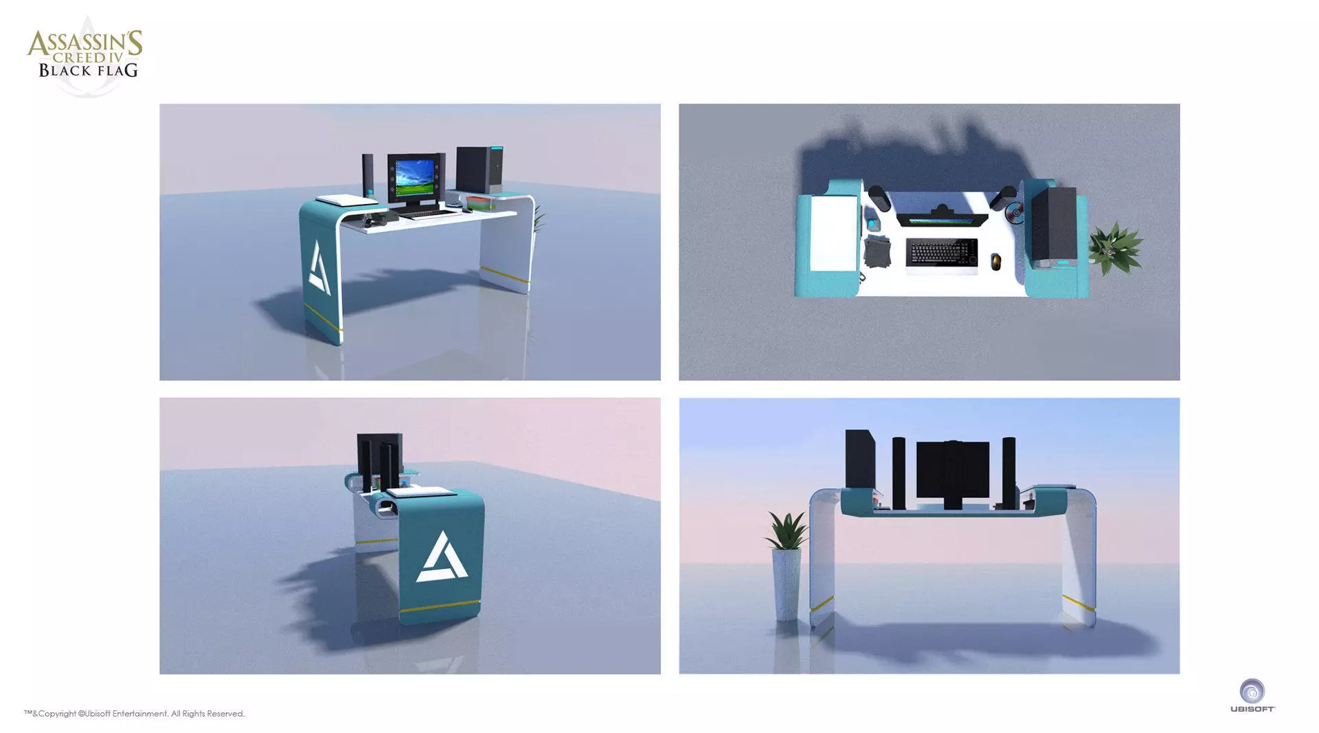 assassins creed black flag desk 3D model_0