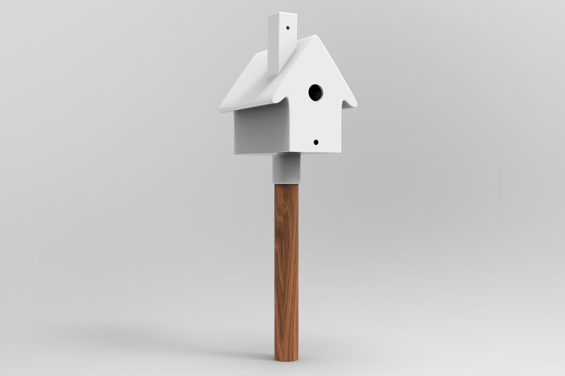 Picto Bird House Low-poly 3D model_2