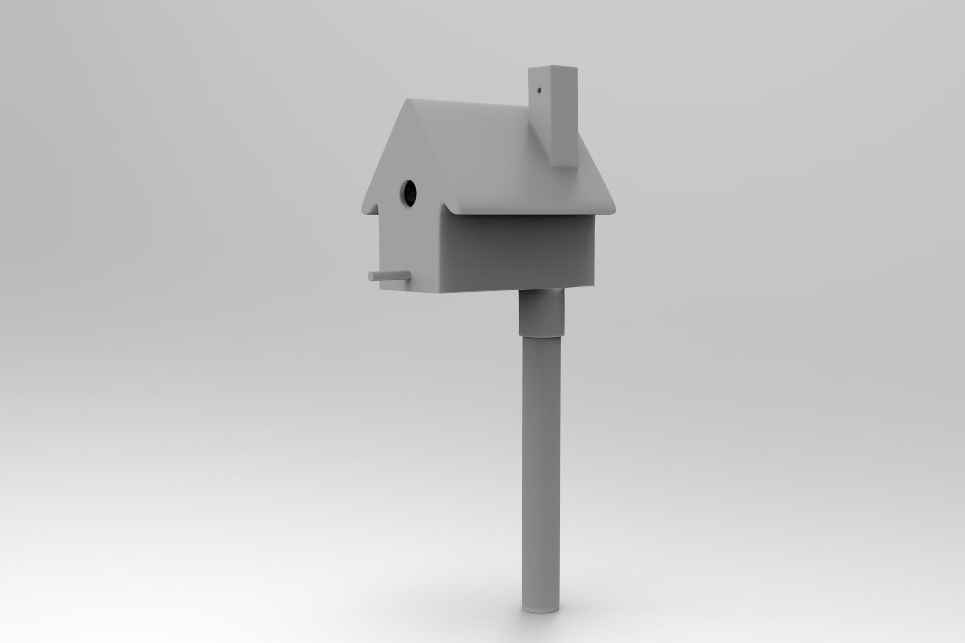 Picto Bird House Low-poly 3D model_8