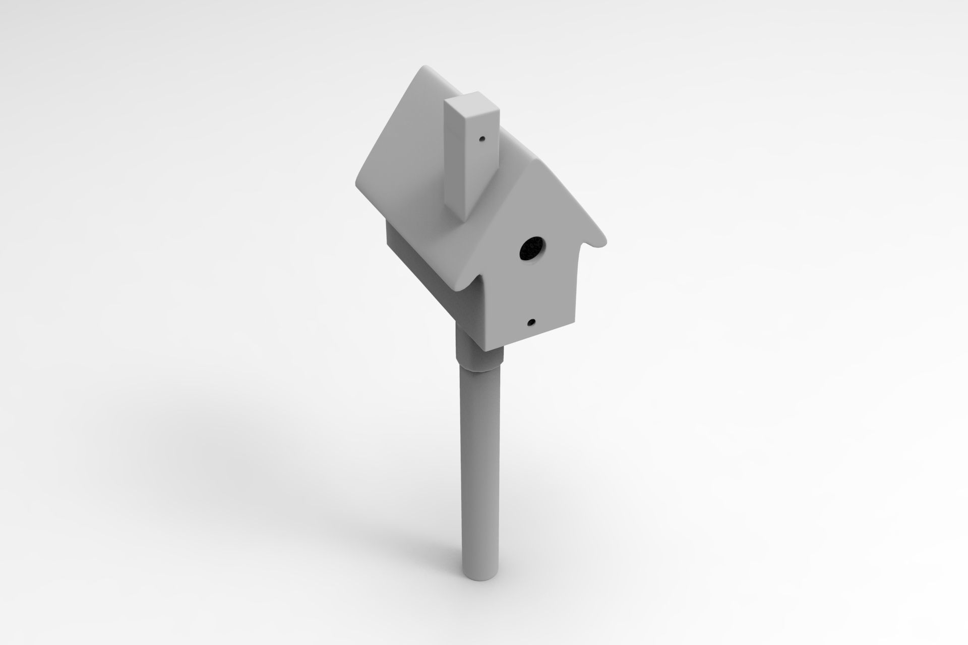 Picto Bird House Low-poly 3D model_7