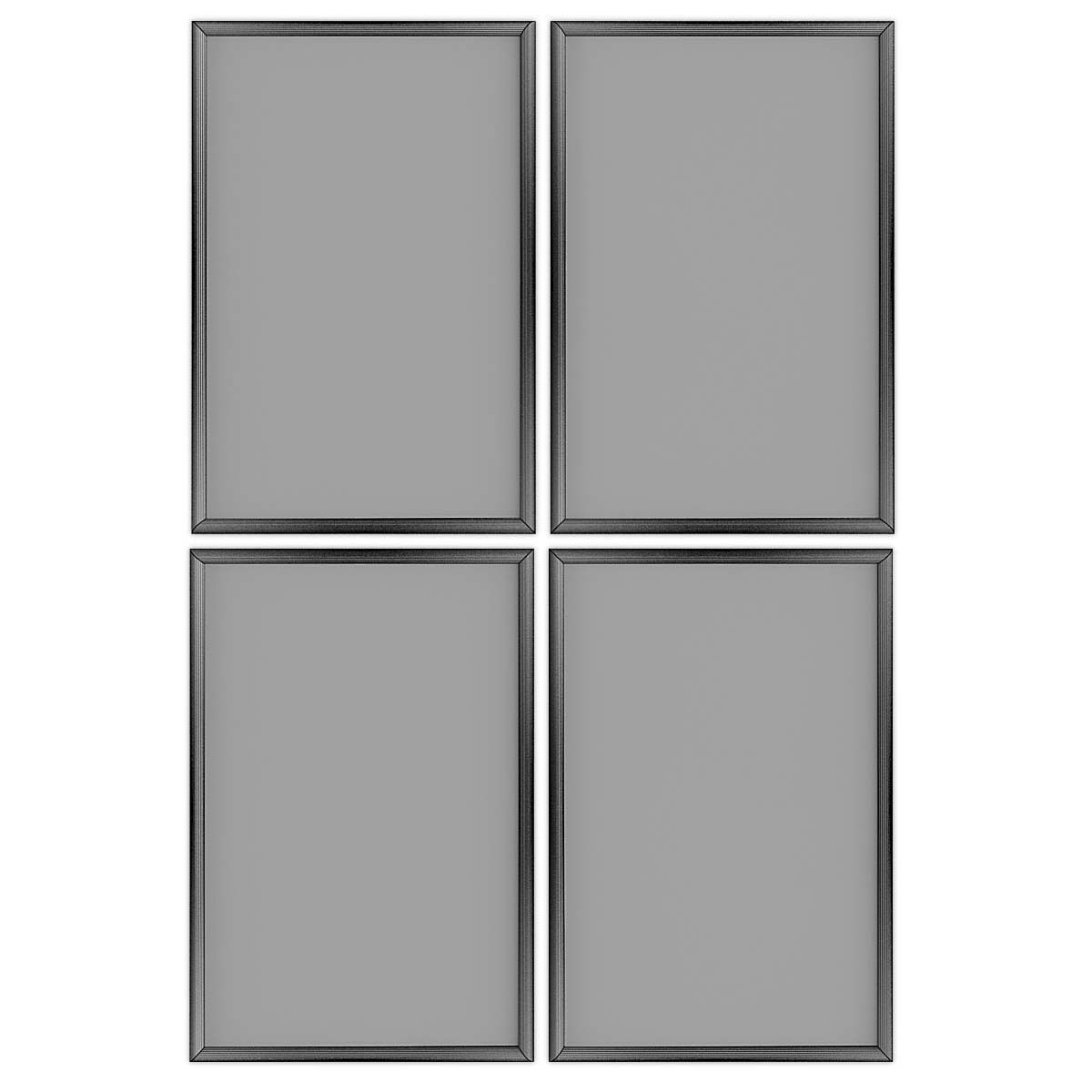 Pictures900 two framed floral prints in gold Low-poly 3D model_4