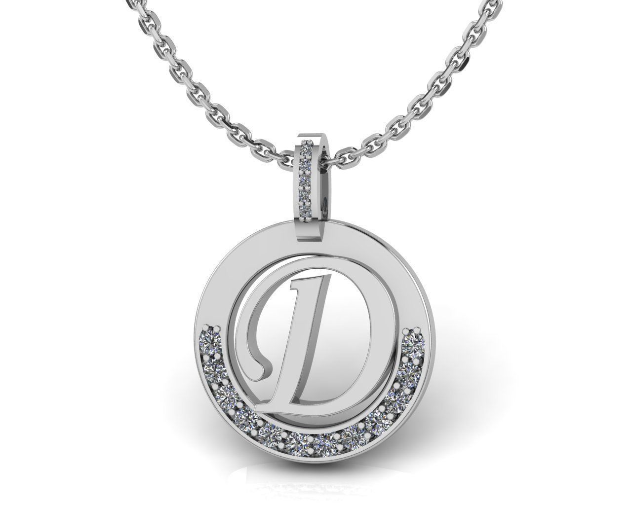 D Letter Pendant 3D print model_2