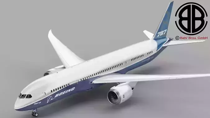 Boeing 787-8  3D model