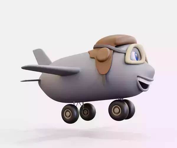 Toon airplane  with eyes