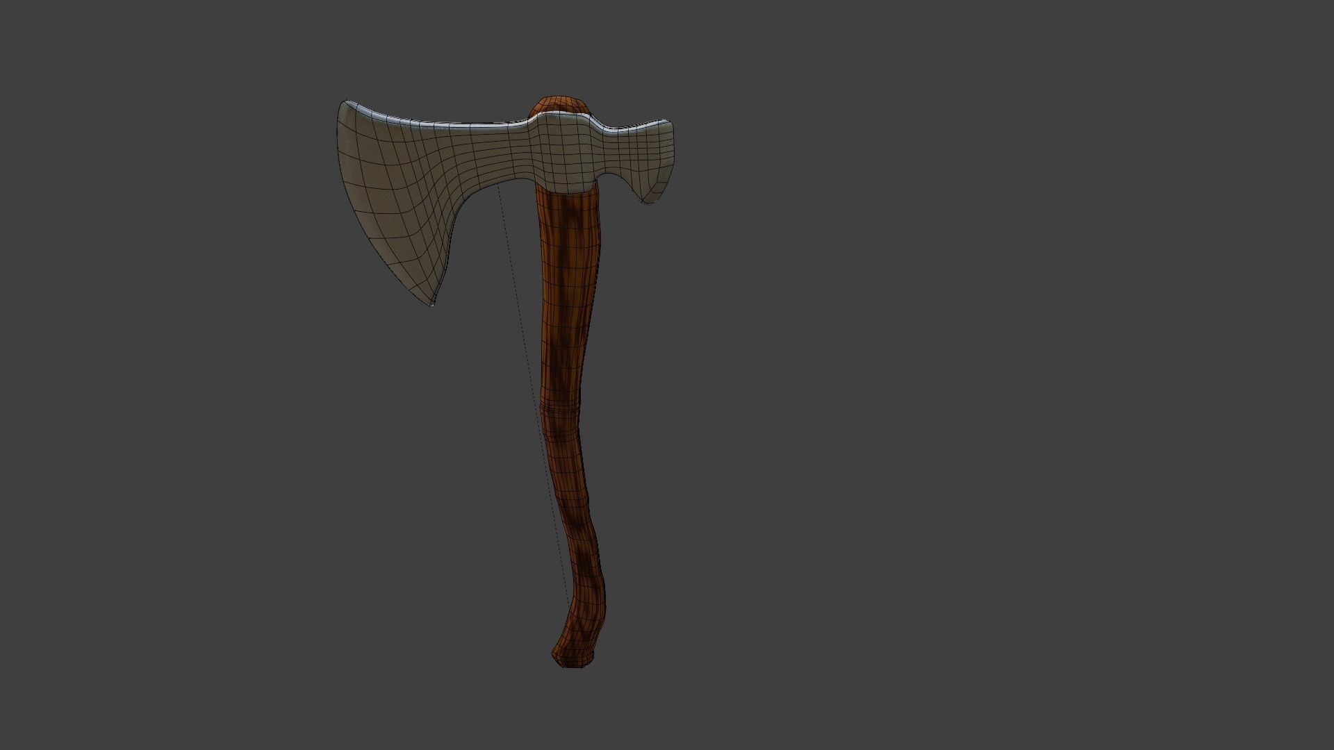  Viking ax BLENDER Low-poly 3D model_4