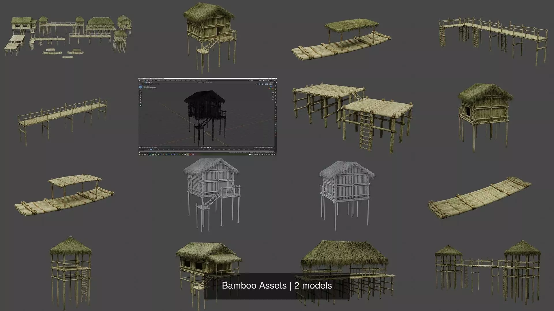 Bamboo Assets 3D Model Collection_2