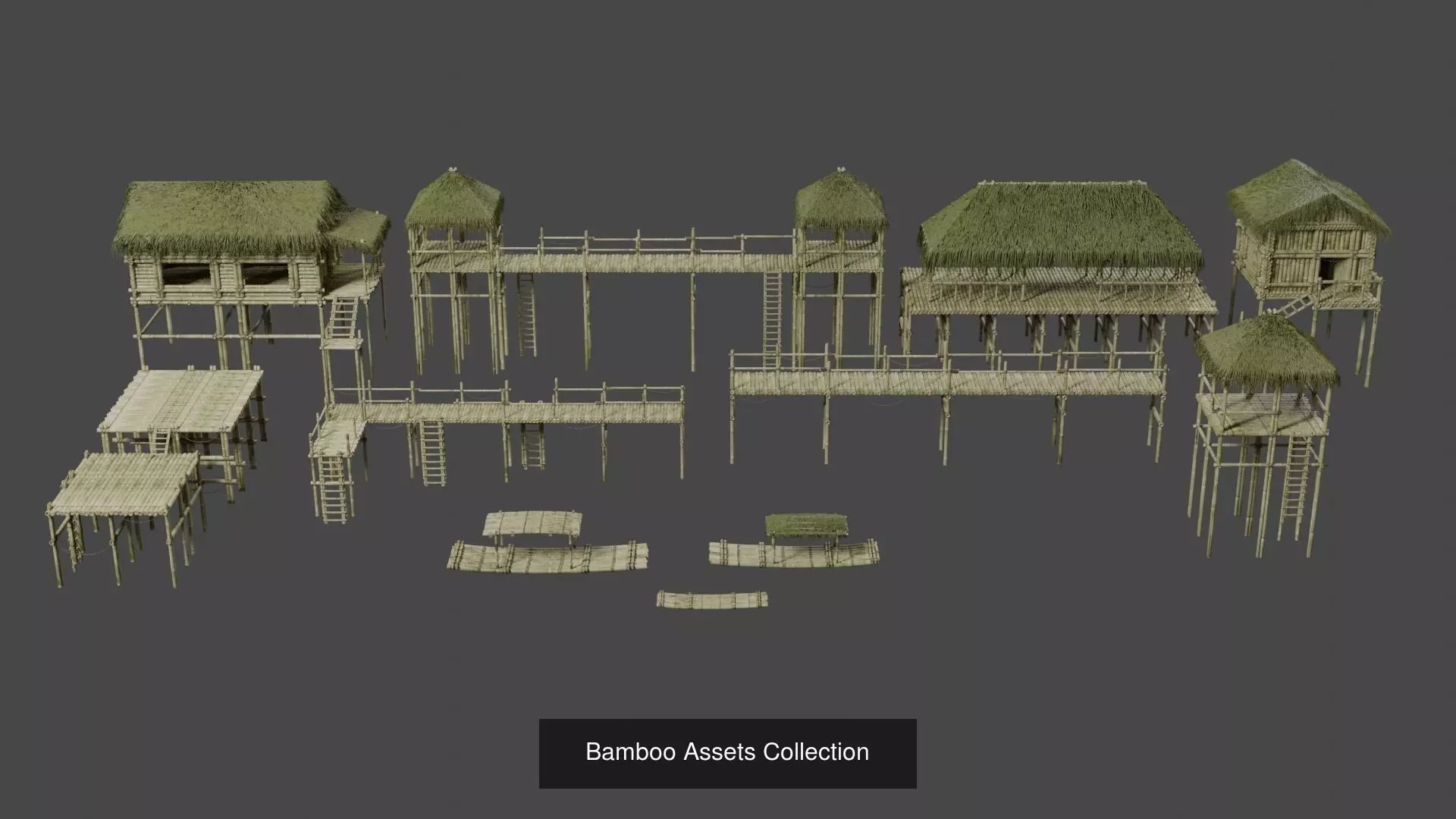 Bamboo Assets 3D Model Collection_0