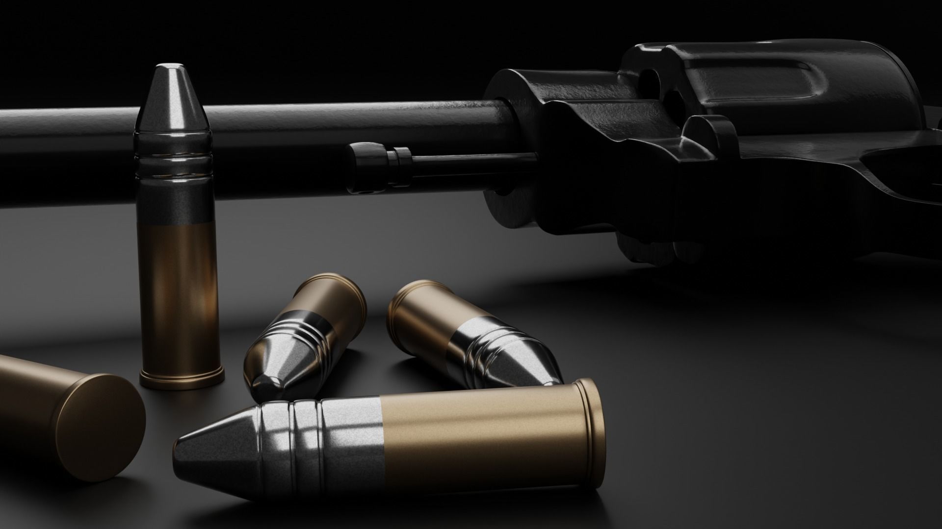 Colt model 1903 US ARMY revolver 3D model_1