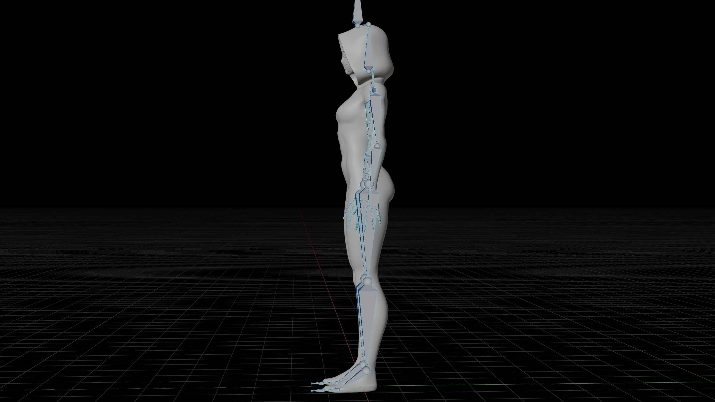 Gwen Stacy RIGGED Game ready Character  3D model_43