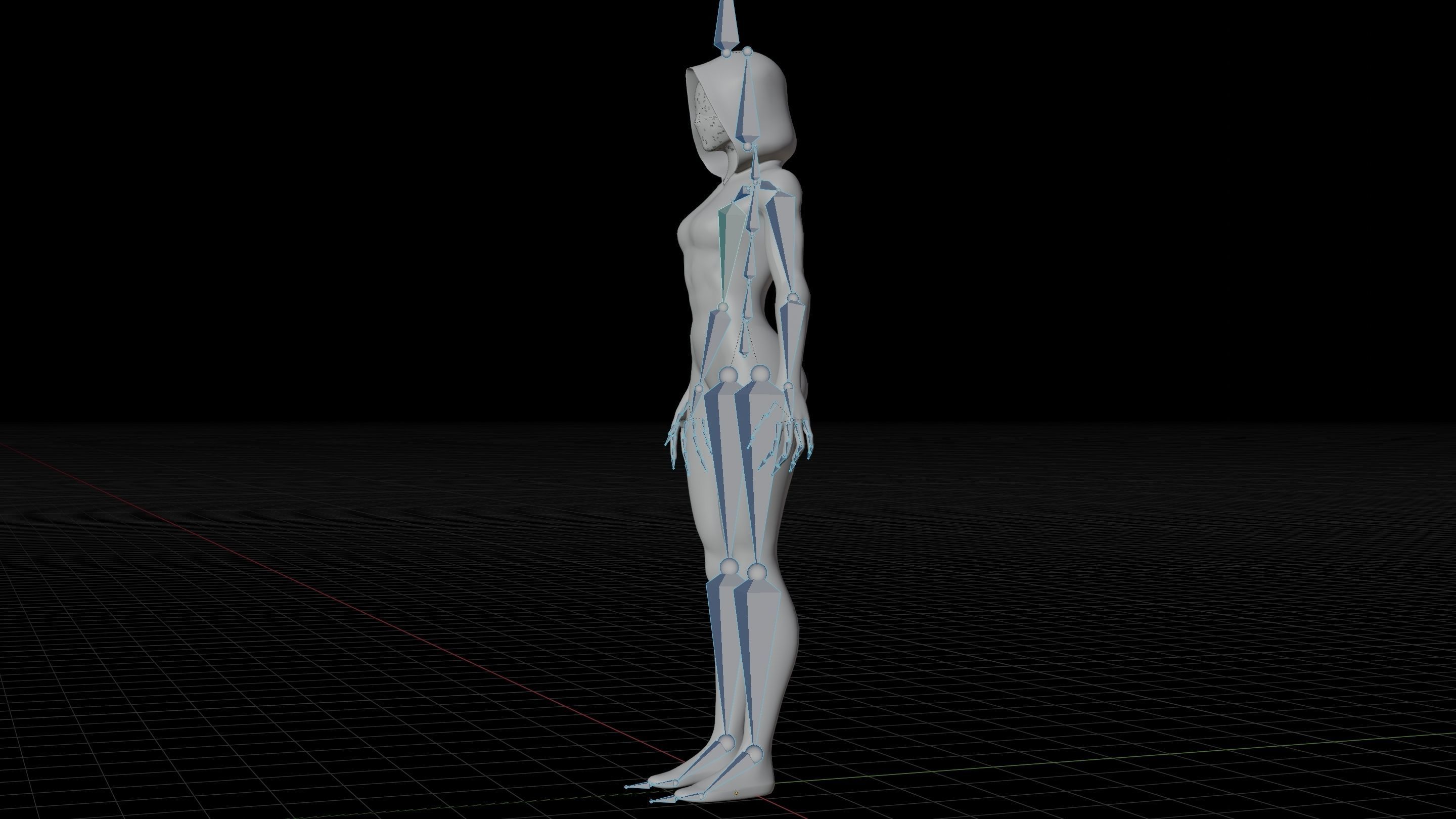 Gwen Stacy RIGGED Game ready Character  3D model_44