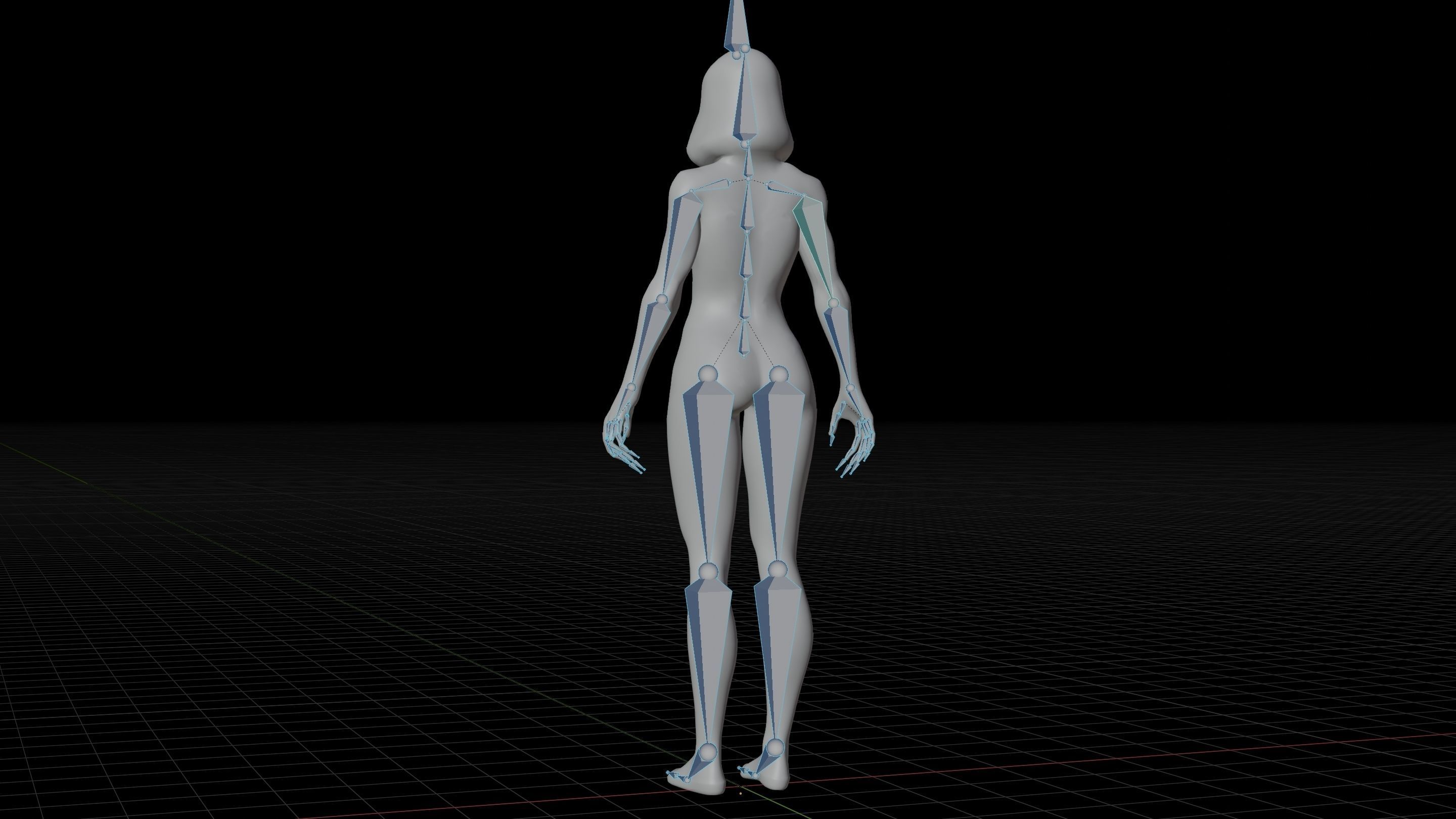 Gwen Stacy RIGGED Game ready Character  3D model_39