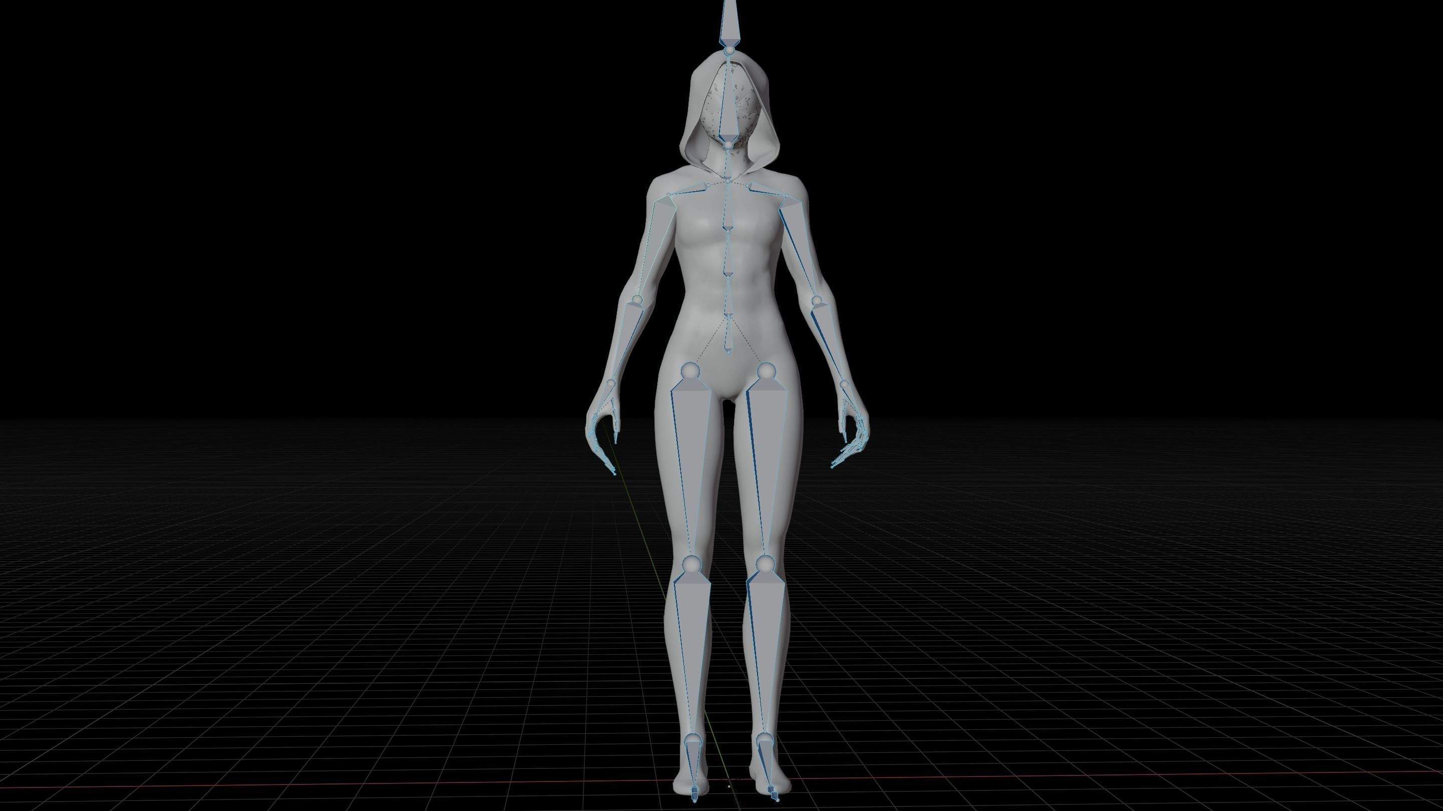 Gwen Stacy RIGGED Game ready Character  3D model_48