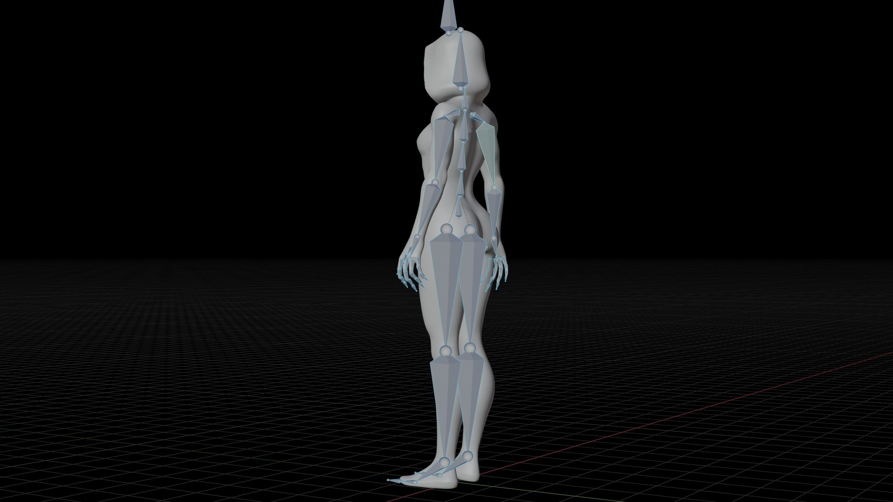Gwen Stacy RIGGED Game ready Character  3D model_41