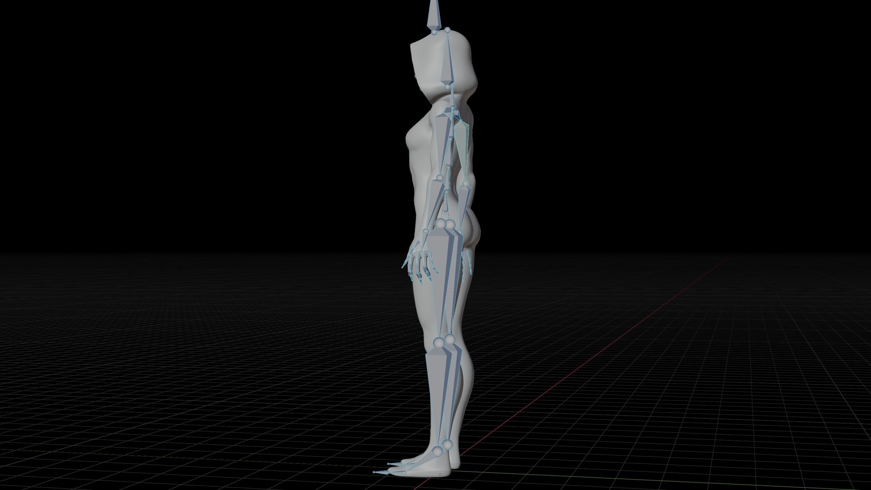 Gwen Stacy RIGGED Game ready Character  3D model_42