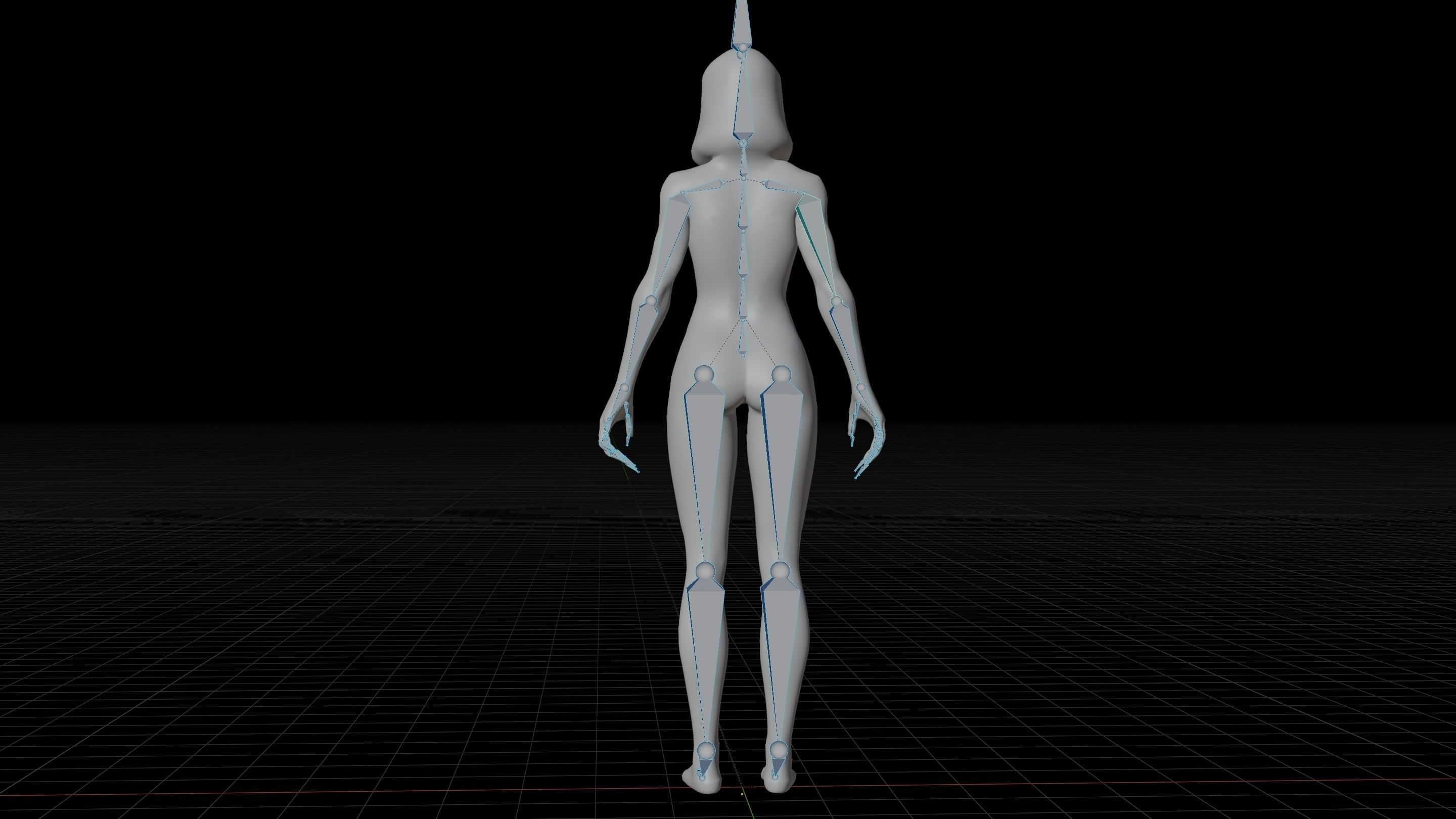 Gwen Stacy RIGGED Game ready Character  3D model_38