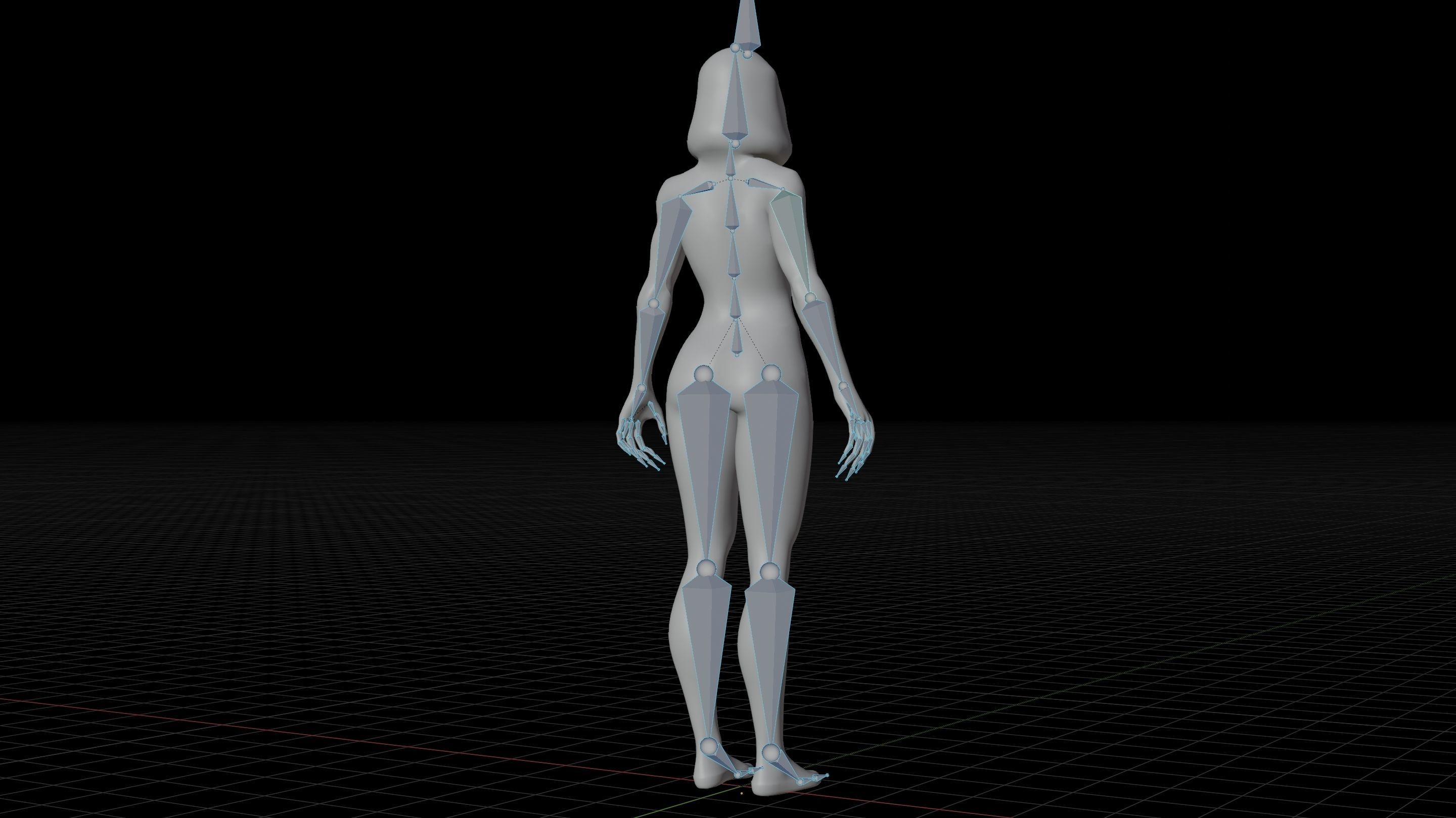 Gwen Stacy RIGGED Game ready Character  3D model_36
