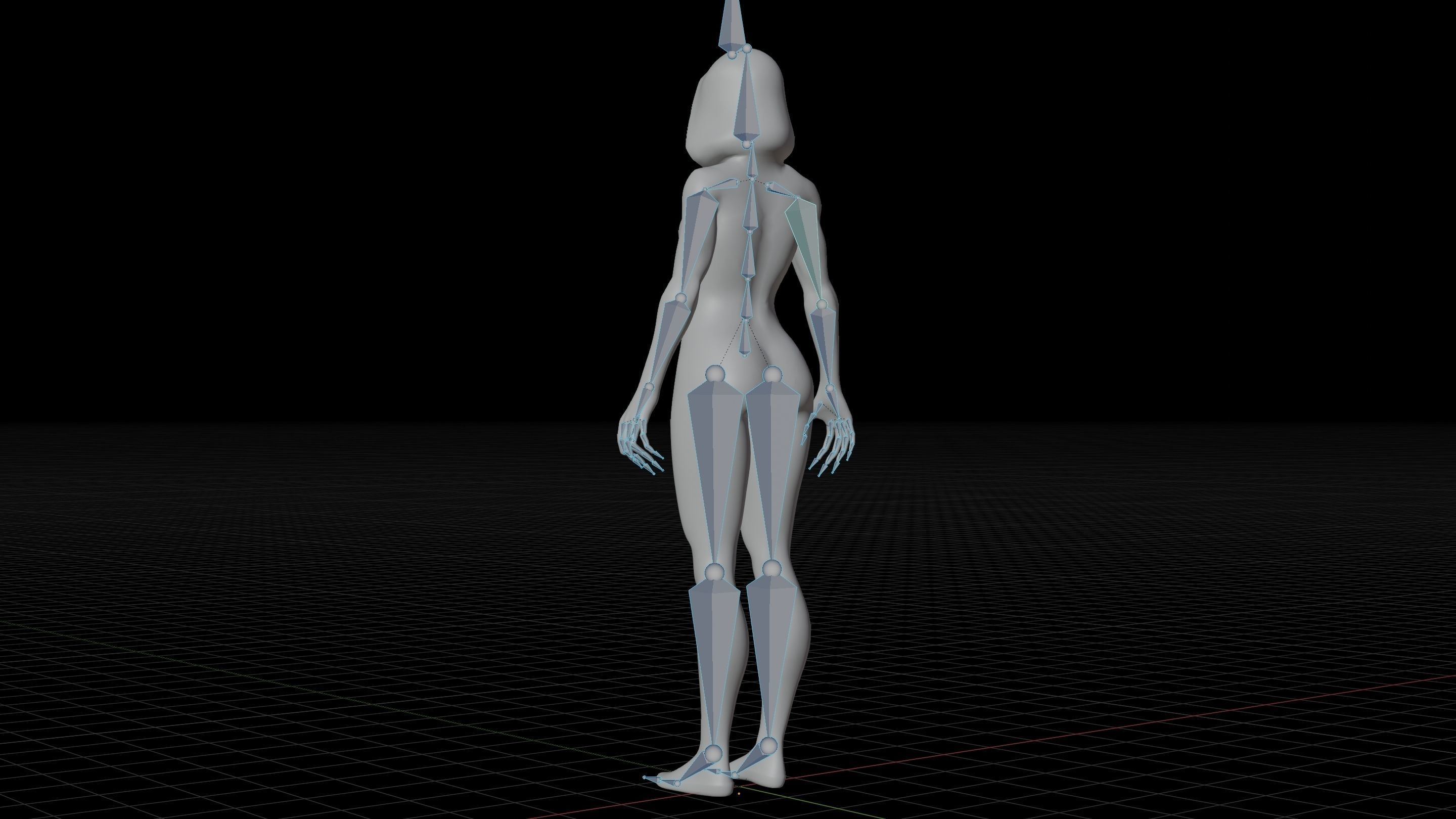 Gwen Stacy RIGGED Game ready Character  3D model_40