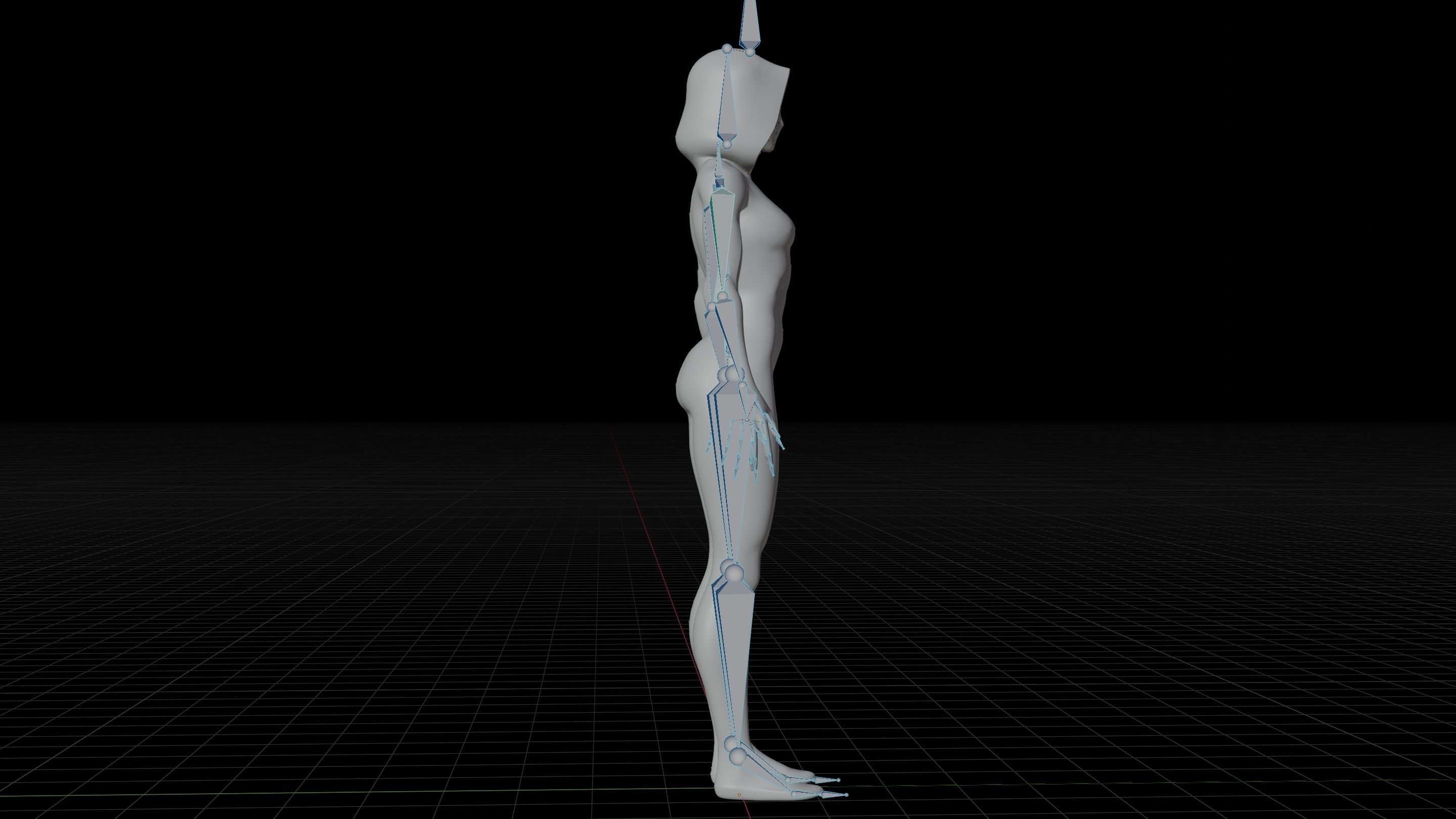 Gwen Stacy RIGGED Game ready Character  3D model_33