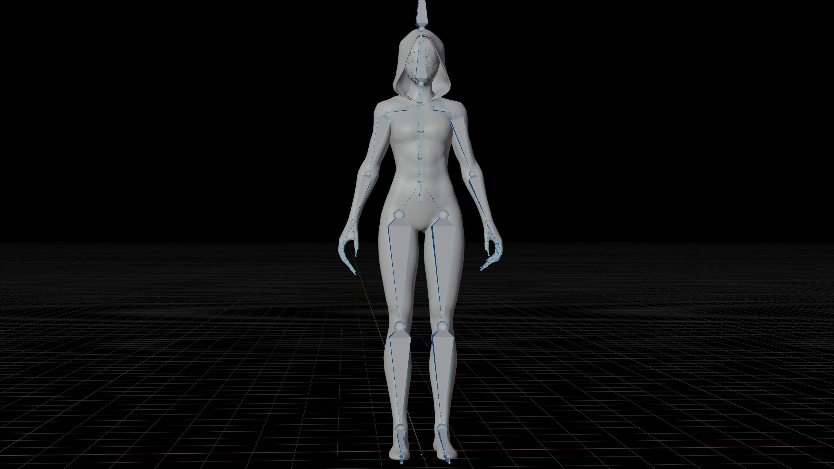 Gwen Stacy RIGGED Game ready Character  3D model_28
