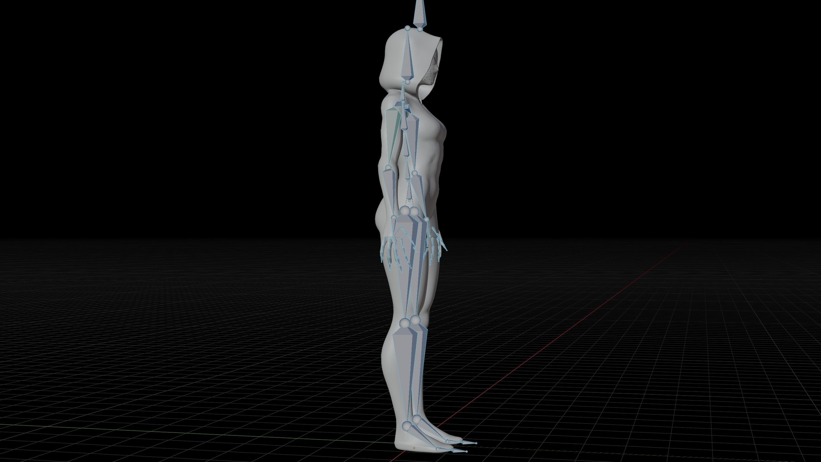 Gwen Stacy RIGGED Game ready Character  3D model_32
