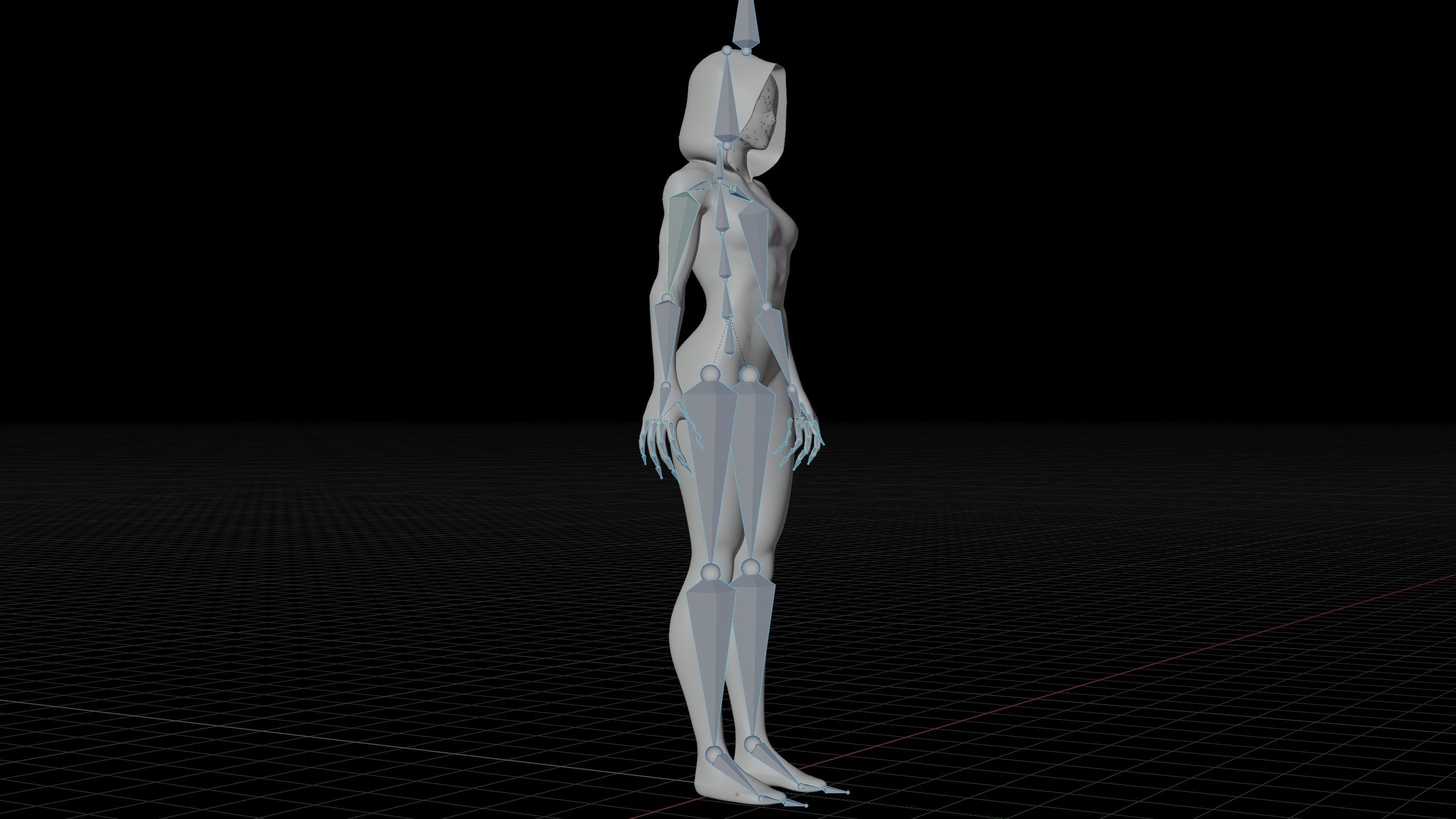 Gwen Stacy RIGGED Game ready Character  3D model_31